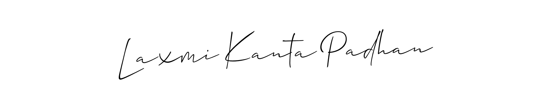 Design your own signature with our free online signature maker. With this signature software, you can create a handwritten (Allison_Script) signature for name Laxmi Kanta Padhan. Laxmi Kanta Padhan signature style 2 images and pictures png