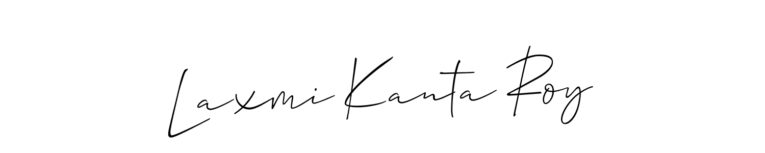 Similarly Allison_Script is the best handwritten signature design. Signature creator online .You can use it as an online autograph creator for name Laxmi Kanta Roy. Laxmi Kanta Roy signature style 2 images and pictures png