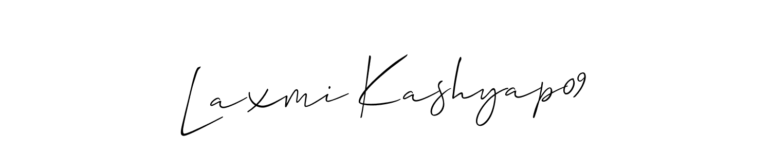 Similarly Allison_Script is the best handwritten signature design. Signature creator online .You can use it as an online autograph creator for name Laxmi Kashyap09. Laxmi Kashyap09 signature style 2 images and pictures png