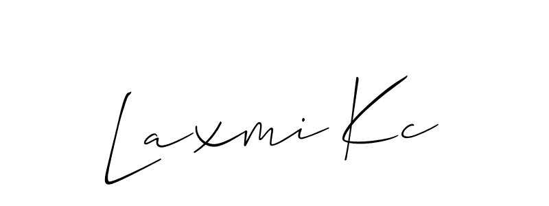 if you are searching for the best signature style for your name Laxmi Kc. so please give up your signature search. here we have designed multiple signature styles  using Allison_Script. Laxmi Kc signature style 2 images and pictures png