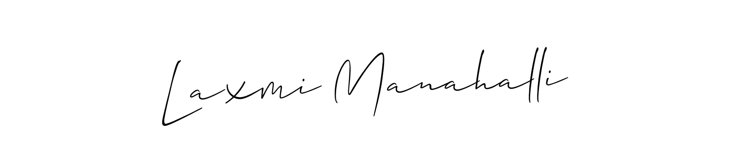 Also You can easily find your signature by using the search form. We will create Laxmi Manahalli name handwritten signature images for you free of cost using Allison_Script sign style. Laxmi Manahalli signature style 2 images and pictures png