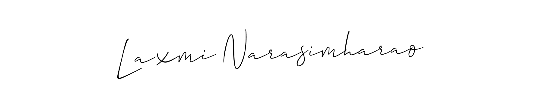 Use a signature maker to create a handwritten signature online. With this signature software, you can design (Allison_Script) your own signature for name Laxmi Narasimharao. Laxmi Narasimharao signature style 2 images and pictures png