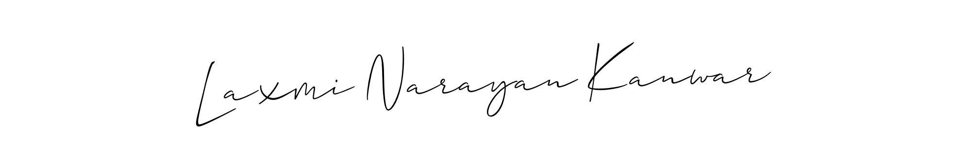 Use a signature maker to create a handwritten signature online. With this signature software, you can design (Allison_Script) your own signature for name Laxmi Narayan Kanwar. Laxmi Narayan Kanwar signature style 2 images and pictures png