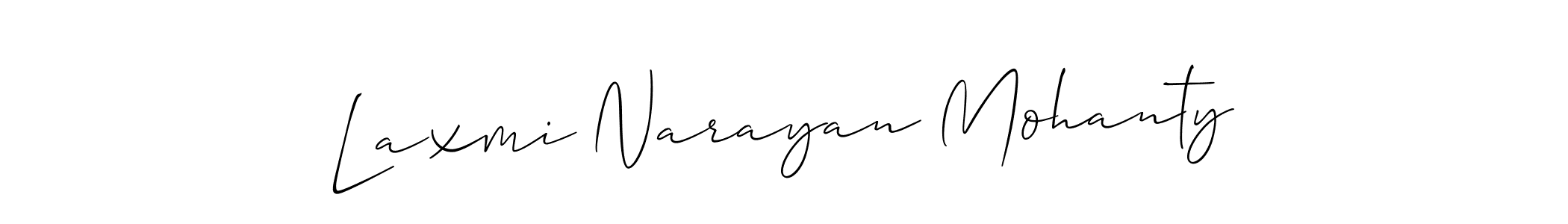 It looks lik you need a new signature style for name Laxmi Narayan Mohanty. Design unique handwritten (Allison_Script) signature with our free signature maker in just a few clicks. Laxmi Narayan Mohanty signature style 2 images and pictures png