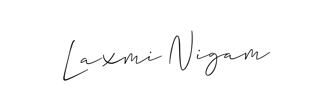 Similarly Allison_Script is the best handwritten signature design. Signature creator online .You can use it as an online autograph creator for name Laxmi Nigam. Laxmi Nigam signature style 2 images and pictures png