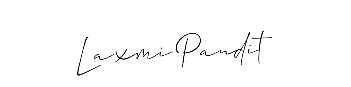 Also You can easily find your signature by using the search form. We will create Laxmi Pandit name handwritten signature images for you free of cost using Allison_Script sign style. Laxmi Pandit signature style 2 images and pictures png