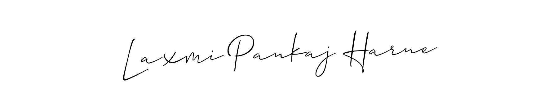 Create a beautiful signature design for name Laxmi Pankaj Harne. With this signature (Allison_Script) fonts, you can make a handwritten signature for free. Laxmi Pankaj Harne signature style 2 images and pictures png