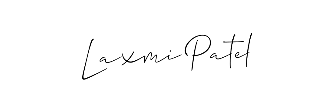 How to Draw Laxmi Patel signature style? Allison_Script is a latest design signature styles for name Laxmi Patel. Laxmi Patel signature style 2 images and pictures png