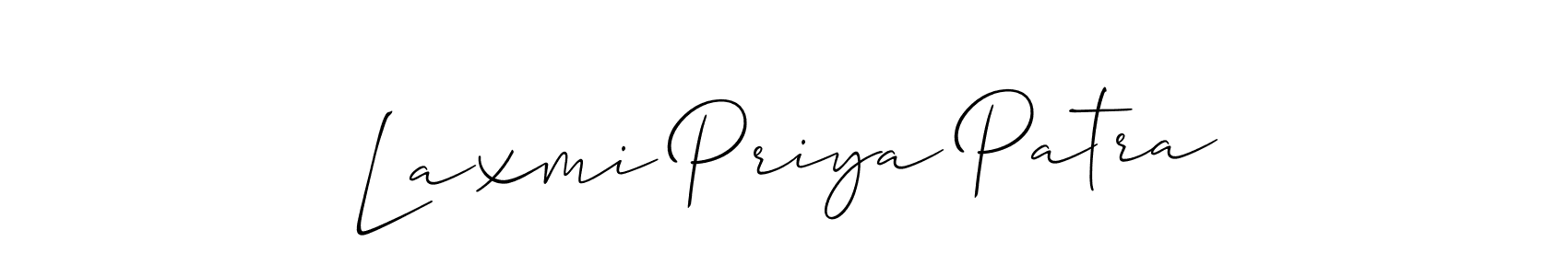 How to make Laxmi Priya Patra name signature. Use Allison_Script style for creating short signs online. This is the latest handwritten sign. Laxmi Priya Patra signature style 2 images and pictures png