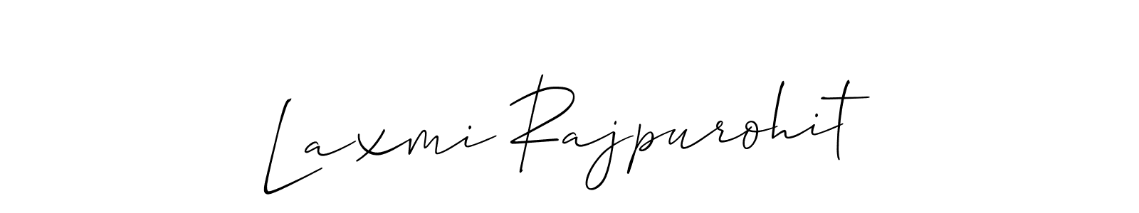 Use a signature maker to create a handwritten signature online. With this signature software, you can design (Allison_Script) your own signature for name Laxmi Rajpurohit. Laxmi Rajpurohit signature style 2 images and pictures png