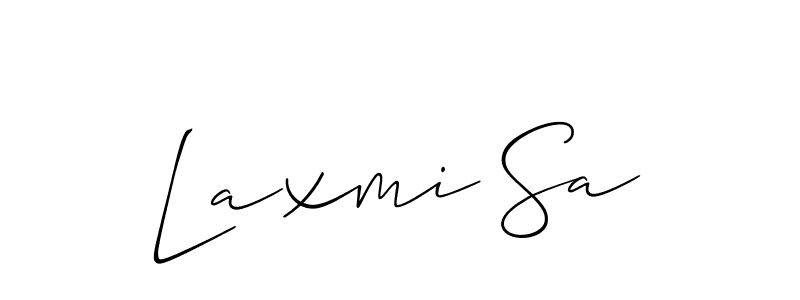 Also we have Laxmi Sa name is the best signature style. Create professional handwritten signature collection using Allison_Script autograph style. Laxmi Sa signature style 2 images and pictures png