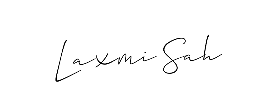 Laxmi Sah stylish signature style. Best Handwritten Sign (Allison_Script) for my name. Handwritten Signature Collection Ideas for my name Laxmi Sah. Laxmi Sah signature style 2 images and pictures png