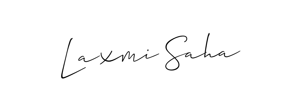Also You can easily find your signature by using the search form. We will create Laxmi Saha name handwritten signature images for you free of cost using Allison_Script sign style. Laxmi Saha signature style 2 images and pictures png