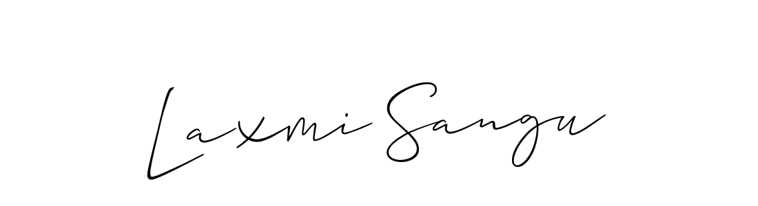 How to make Laxmi Sangu signature? Allison_Script is a professional autograph style. Create handwritten signature for Laxmi Sangu name. Laxmi Sangu signature style 2 images and pictures png