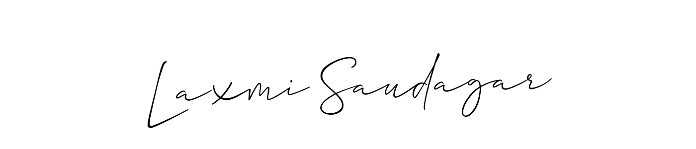Create a beautiful signature design for name Laxmi Saudagar. With this signature (Allison_Script) fonts, you can make a handwritten signature for free. Laxmi Saudagar signature style 2 images and pictures png