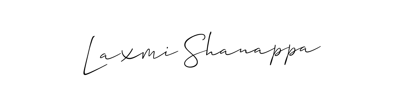 How to make Laxmi Shanappa signature? Allison_Script is a professional autograph style. Create handwritten signature for Laxmi Shanappa name. Laxmi Shanappa signature style 2 images and pictures png