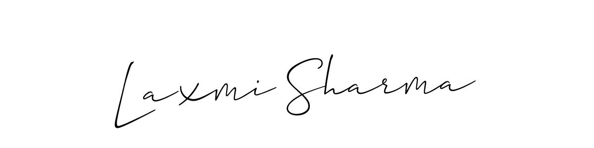 Make a beautiful signature design for name Laxmi Sharma. With this signature (Allison_Script) style, you can create a handwritten signature for free. Laxmi Sharma signature style 2 images and pictures png