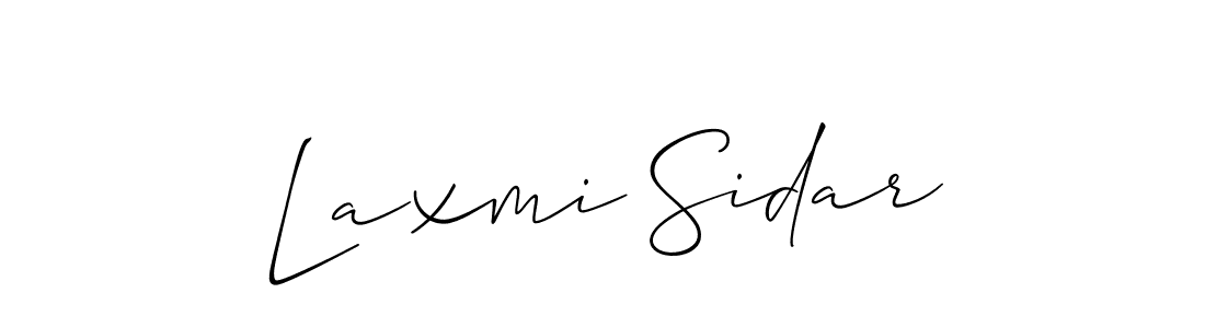 How to make Laxmi Sidar signature? Allison_Script is a professional autograph style. Create handwritten signature for Laxmi Sidar name. Laxmi Sidar signature style 2 images and pictures png