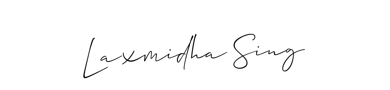 Make a beautiful signature design for name Laxmidha Sing. With this signature (Allison_Script) style, you can create a handwritten signature for free. Laxmidha Sing signature style 2 images and pictures png