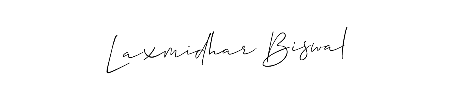 Allison_Script is a professional signature style that is perfect for those who want to add a touch of class to their signature. It is also a great choice for those who want to make their signature more unique. Get Laxmidhar Biswal name to fancy signature for free. Laxmidhar Biswal signature style 2 images and pictures png