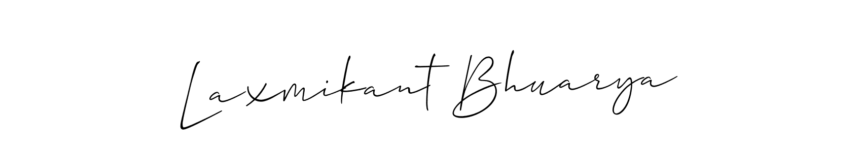 Make a short Laxmikant Bhuarya signature style. Manage your documents anywhere anytime using Allison_Script. Create and add eSignatures, submit forms, share and send files easily. Laxmikant Bhuarya signature style 2 images and pictures png