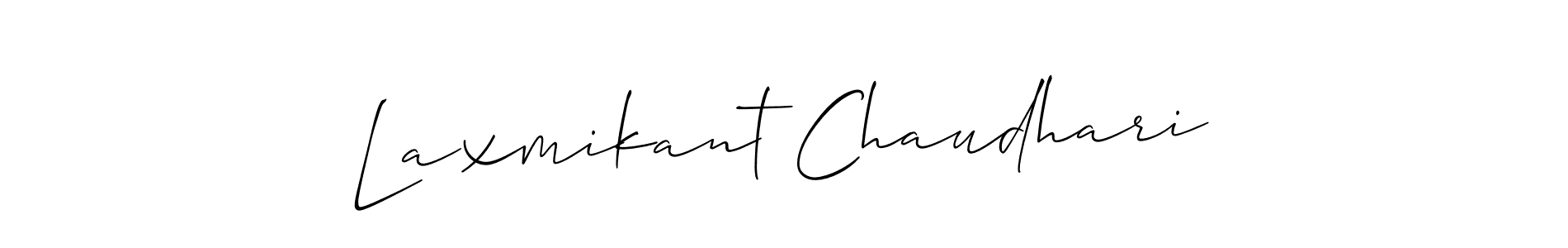 You should practise on your own different ways (Allison_Script) to write your name (Laxmikant Chaudhari) in signature. don't let someone else do it for you. Laxmikant Chaudhari signature style 2 images and pictures png