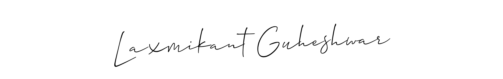 How to make Laxmikant Guheshwar name signature. Use Allison_Script style for creating short signs online. This is the latest handwritten sign. Laxmikant Guheshwar signature style 2 images and pictures png