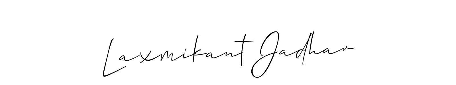 How to make Laxmikant Jadhav signature? Allison_Script is a professional autograph style. Create handwritten signature for Laxmikant Jadhav name. Laxmikant Jadhav signature style 2 images and pictures png