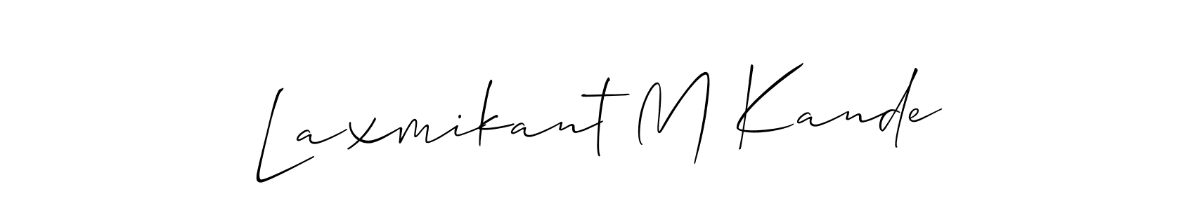 Similarly Allison_Script is the best handwritten signature design. Signature creator online .You can use it as an online autograph creator for name Laxmikant M Kande. Laxmikant M Kande signature style 2 images and pictures png