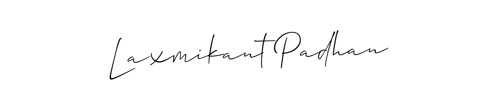 Design your own signature with our free online signature maker. With this signature software, you can create a handwritten (Allison_Script) signature for name Laxmikant Padhan. Laxmikant Padhan signature style 2 images and pictures png