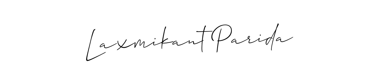 Make a beautiful signature design for name Laxmikant Parida. With this signature (Allison_Script) style, you can create a handwritten signature for free. Laxmikant Parida signature style 2 images and pictures png