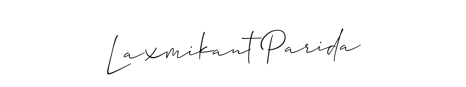 Make a beautiful signature design for name Laxmikant Parida. With this signature (Allison_Script) style, you can create a handwritten signature for free. Laxmikant Parida signature style 2 images and pictures png