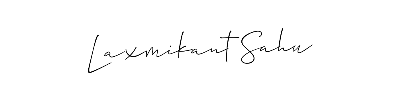 The best way (Allison_Script) to make a short signature is to pick only two or three words in your name. The name Laxmikant Sahu include a total of six letters. For converting this name. Laxmikant Sahu signature style 2 images and pictures png