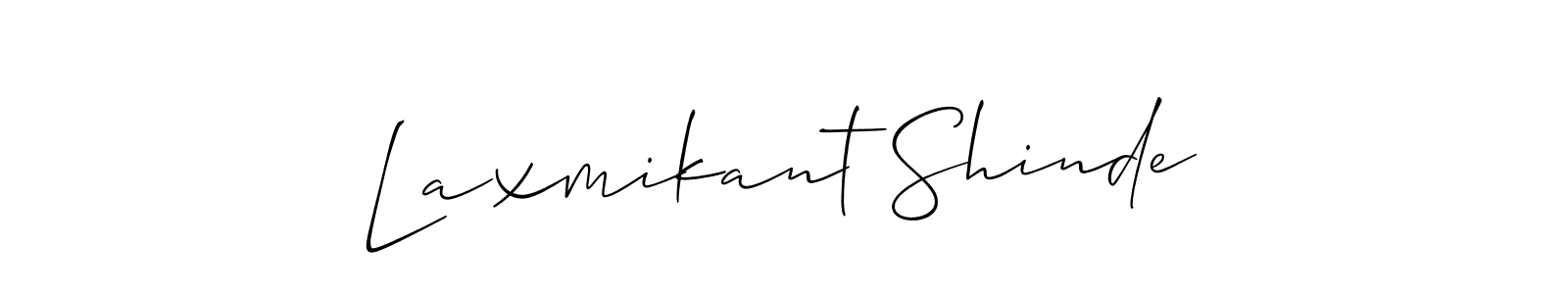 if you are searching for the best signature style for your name Laxmikant Shinde. so please give up your signature search. here we have designed multiple signature styles  using Allison_Script. Laxmikant Shinde signature style 2 images and pictures png