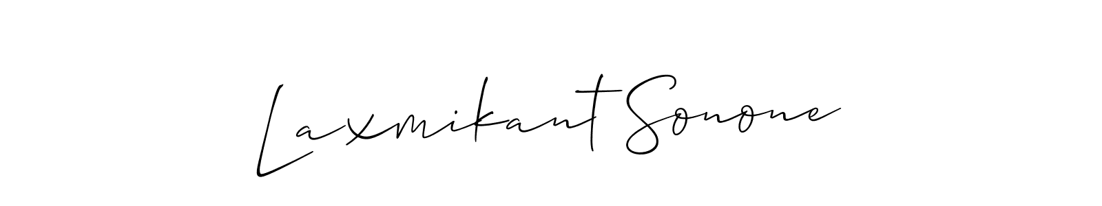 Make a short Laxmikant Sonone signature style. Manage your documents anywhere anytime using Allison_Script. Create and add eSignatures, submit forms, share and send files easily. Laxmikant Sonone signature style 2 images and pictures png