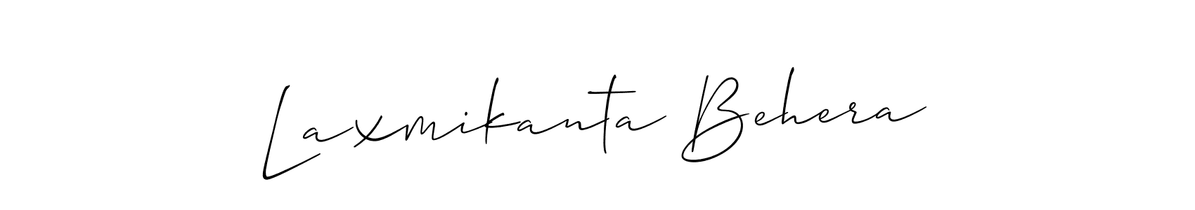 Make a beautiful signature design for name Laxmikanta Behera. With this signature (Allison_Script) style, you can create a handwritten signature for free. Laxmikanta Behera signature style 2 images and pictures png