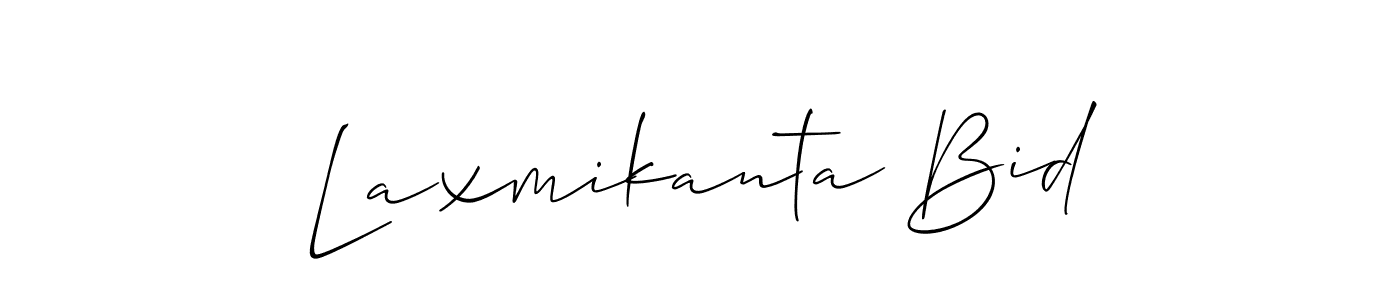 Make a beautiful signature design for name Laxmikanta Bid. With this signature (Allison_Script) style, you can create a handwritten signature for free. Laxmikanta Bid signature style 2 images and pictures png