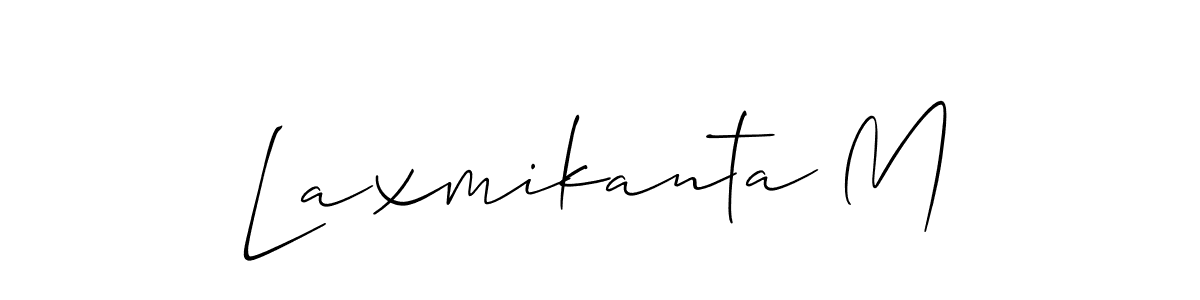 How to Draw Laxmikanta M signature style? Allison_Script is a latest design signature styles for name Laxmikanta M. Laxmikanta M signature style 2 images and pictures png