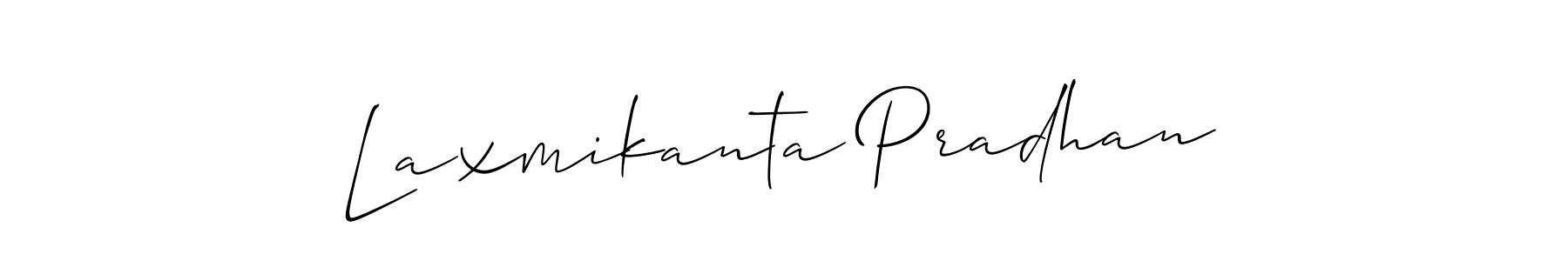 Design your own signature with our free online signature maker. With this signature software, you can create a handwritten (Allison_Script) signature for name Laxmikanta Pradhan. Laxmikanta Pradhan signature style 2 images and pictures png