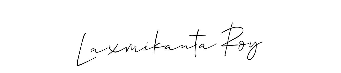 if you are searching for the best signature style for your name Laxmikanta Roy. so please give up your signature search. here we have designed multiple signature styles  using Allison_Script. Laxmikanta Roy signature style 2 images and pictures png