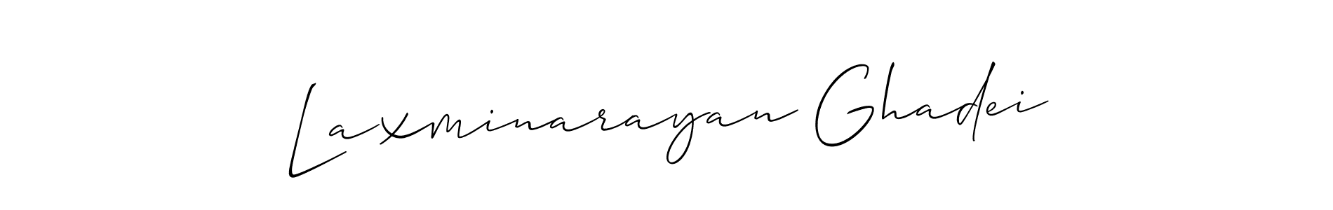 You should practise on your own different ways (Allison_Script) to write your name (Laxminarayan Ghadei) in signature. don't let someone else do it for you. Laxminarayan Ghadei signature style 2 images and pictures png