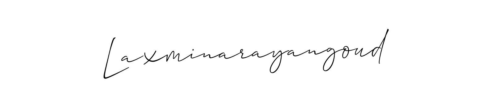 Use a signature maker to create a handwritten signature online. With this signature software, you can design (Allison_Script) your own signature for name Laxminarayangoud. Laxminarayangoud signature style 2 images and pictures png