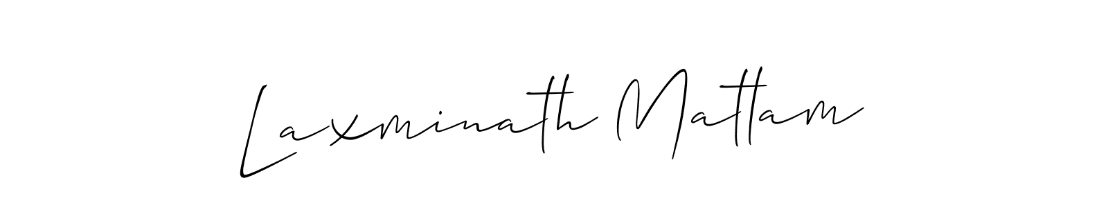 Laxminath Matlam stylish signature style. Best Handwritten Sign (Allison_Script) for my name. Handwritten Signature Collection Ideas for my name Laxminath Matlam. Laxminath Matlam signature style 2 images and pictures png
