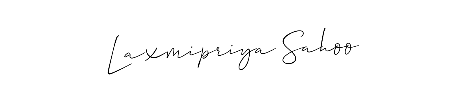 How to Draw Laxmipriya Sahoo signature style? Allison_Script is a latest design signature styles for name Laxmipriya Sahoo. Laxmipriya Sahoo signature style 2 images and pictures png