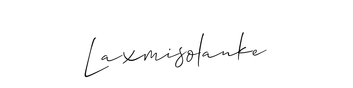 How to Draw Laxmisolanke signature style? Allison_Script is a latest design signature styles for name Laxmisolanke. Laxmisolanke signature style 2 images and pictures png