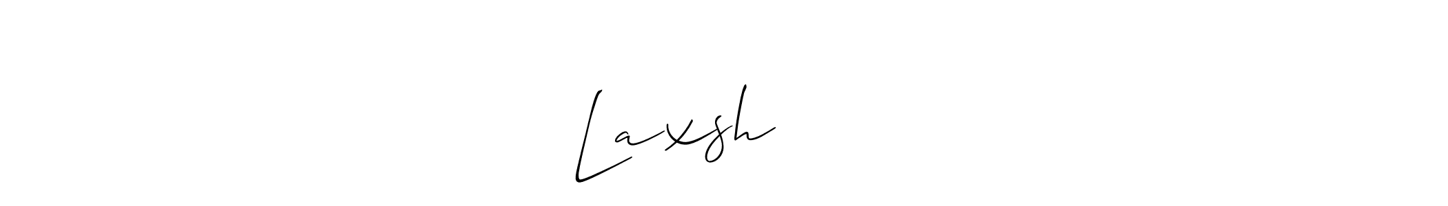 How to make Laxsh कुमार name signature. Use Allison_Script style for creating short signs online. This is the latest handwritten sign. Laxsh कुमार signature style 2 images and pictures png