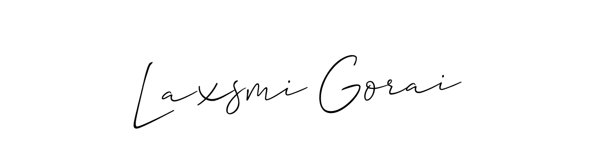 The best way (Allison_Script) to make a short signature is to pick only two or three words in your name. The name Laxsmi Gorai include a total of six letters. For converting this name. Laxsmi Gorai signature style 2 images and pictures png