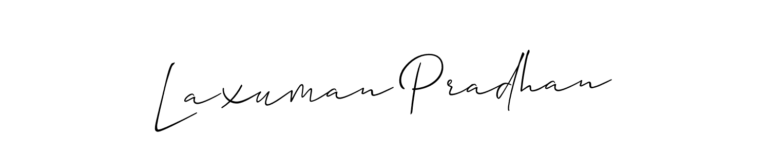 if you are searching for the best signature style for your name Laxuman Pradhan. so please give up your signature search. here we have designed multiple signature styles  using Allison_Script. Laxuman Pradhan signature style 2 images and pictures png