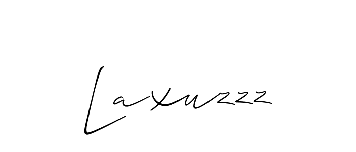 How to Draw Laxuzzz signature style? Allison_Script is a latest design signature styles for name Laxuzzz. Laxuzzz signature style 2 images and pictures png