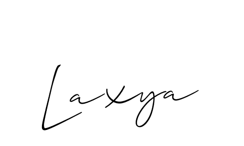 Create a beautiful signature design for name Laxya. With this signature (Allison_Script) fonts, you can make a handwritten signature for free. Laxya signature style 2 images and pictures png